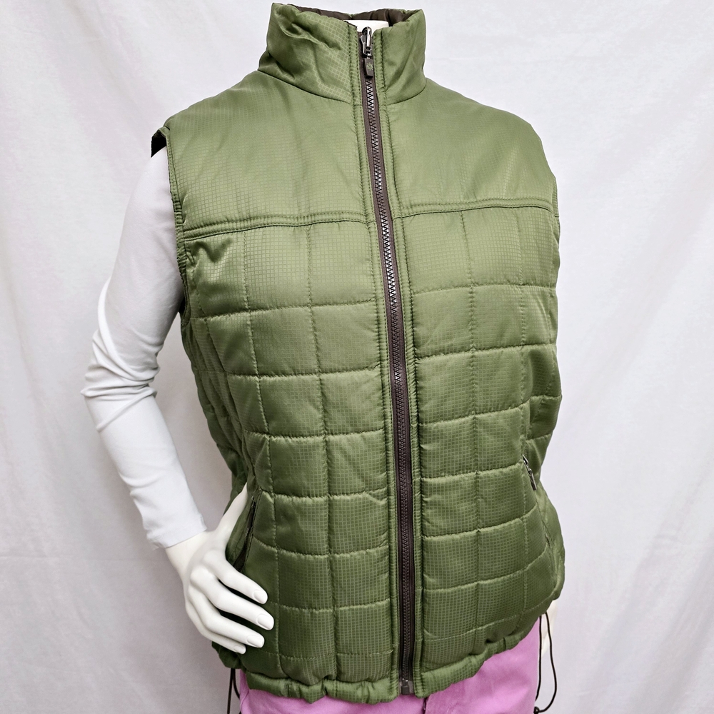 Ruff Hewn Olive Green Quilted Vest Size Large